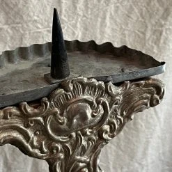 Vintage Dining & Tabletop 19th Century Black Forest Carved Wooden Candlestick Pair