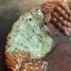 Vintage Antique French Majolica Platter Dining & Tabletop