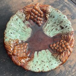 Vintage Antique French Majolica Platter Dining & Tabletop