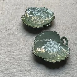 Vintage French Majolica Leaf Dish Dining & Tabletop