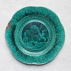 Vintage 18th Century French Majolica Portrait Plate