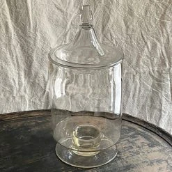 Vintage 19th Century French Lidded Glass Jar