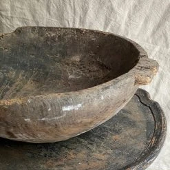 Vintage 19th Century French Wooden Bowl