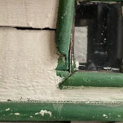 Vintage & Antiques Vintage Green Folk Art Cabin