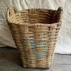 Vintage Pouches & Totes 19th Century Large Woven Harvest Basket (# 3)