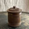 Vintage 19th Century French Lidded Majolica Container