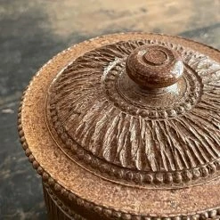 Vintage 19th Century French Lidded Majolica Container