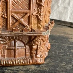 Vintage 19th Century French Lidded Majolica Container Dining & Tabletop