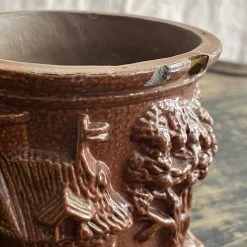 Vintage Dining & Tabletop 19th Century French Lidded Majolica Container