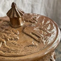 Vintage 19th Century French Lidded Majolica Container