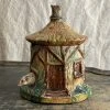 Vintage 19th Century French Lidded Majolica House Container Dining & Tabletop