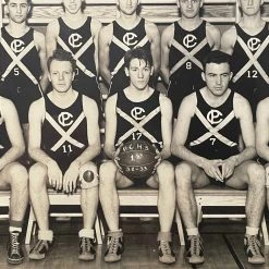 Vintage Athletic Basketball Team Photograph Vintage Art