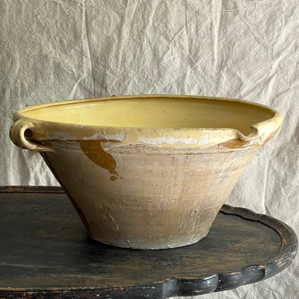 Vintage 19th Century French Glazed Tian Confit Spouted Bowl 3 Vintage 19th Century French Glazed Tian Confit Spouted Bowl