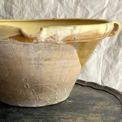 Vintage 19th Century French Glazed Tian Confit Spouted Bowl