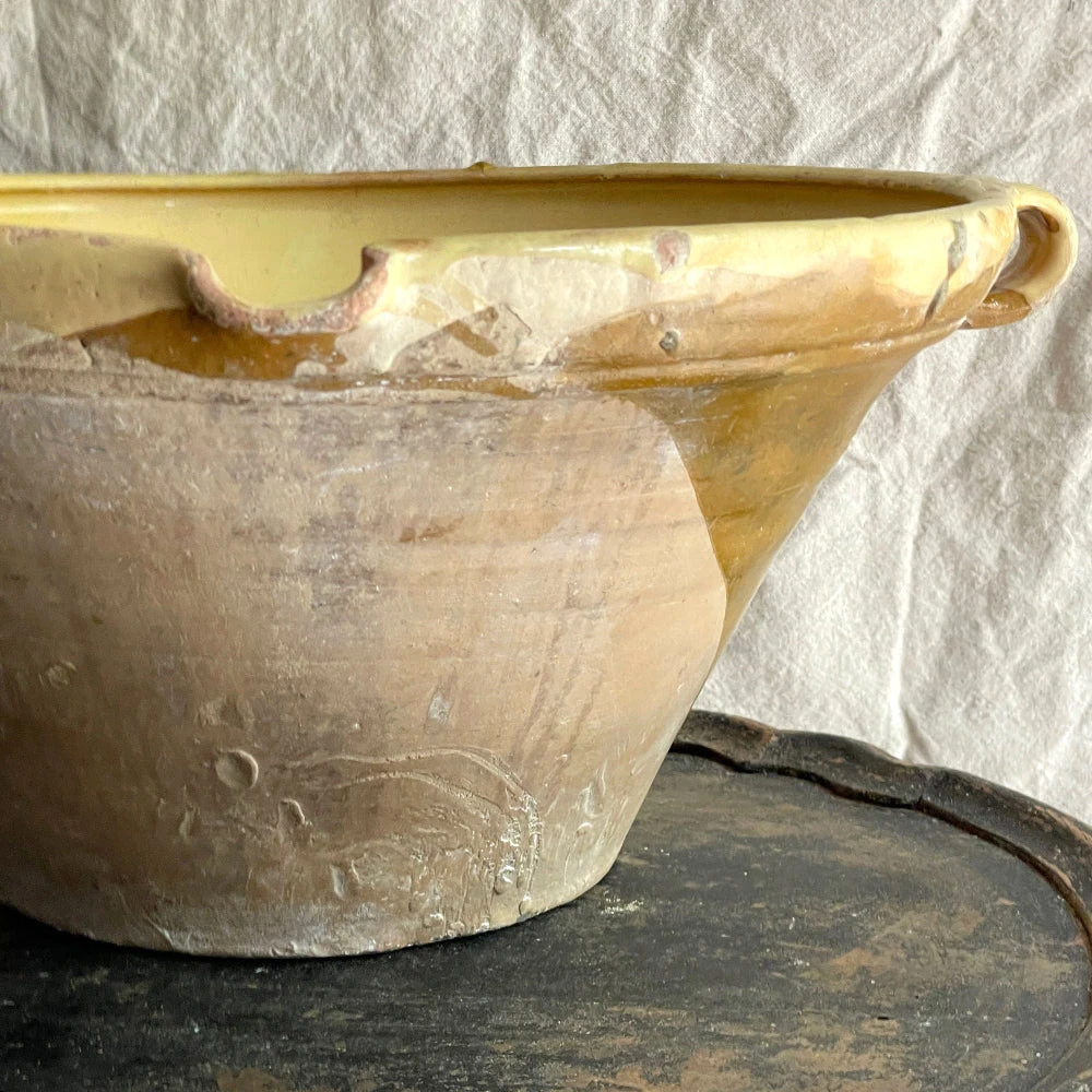 Vintage 19th Century French Glazed Tian Confit Spouted Bowl 4 Vintage 19th Century French Glazed Tian Confit Spouted Bowl