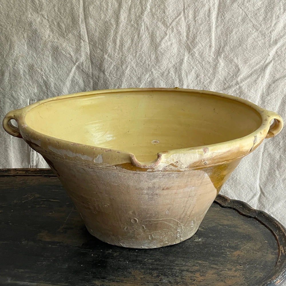 Vintage 19th Century French Glazed Tian Confit Spouted Bowl 5 Vintage 19th Century French Glazed Tian Confit Spouted Bowl