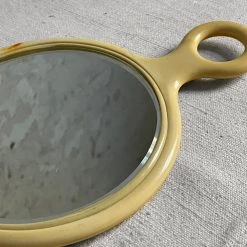 Art & Objects Vintage Celluloid Framed Hand Held Mirror