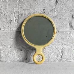 Art & Objects Vintage Celluloid Framed Hand Held Mirror
