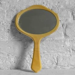 Vintage Celluloid Framed Hand Held Mirror