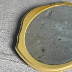 Vintage Celluloid Framed Hand Held Mirror