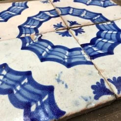 Vintage Set Of 6 Early 19th Century French Tiles Vintage & Antiques