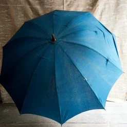 Vintage Early 20th Century Blue Umbrella 1 Vintage & Antiques