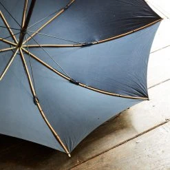 Vintage Vintage & Antiques Early 20th Century Blue Umbrella 5