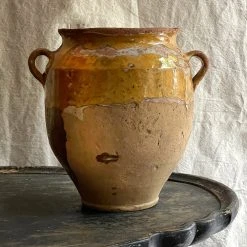 Vintage Dining & Tabletop 19th Century French Glazed Confit Pot