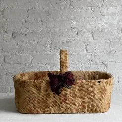 Vintage Antique Victorian Covered Basket Pouches & Totes