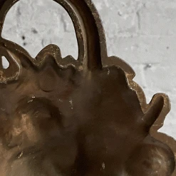 Vintage Antique Cast Iron Flower Basket Doorstop