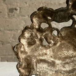 Vintage Antique Cast Iron Flower Basket Doorstop