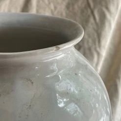 Vintage 19th Century French Ceramic Leech Jar Dining & Tabletop