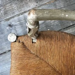 Vintage Pair Of Antique French Rush Chairs