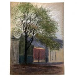 Vintage Evert Rabbers Landscape Drawing 16 Art & Objects