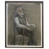 Vintage Art & Objects Evert Rabbers Framed Portrait Drawing