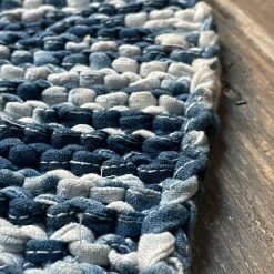 Auntie Oti Indigo Knotted Mat