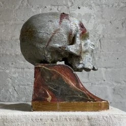 Vintage Antique Carved Austrian Skull