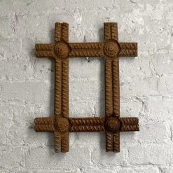 Vintage Frames Antique Black Forest Carved Frame (F608)