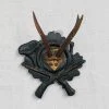 Vintage Vintage & Antiques Antique Black Forest Carved Antlers With Carved Plaque (H39)