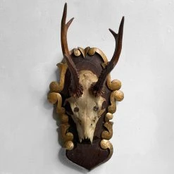 Vintage Vintage & Antiques Black Forest Gilded Antler Pair (H631/2)