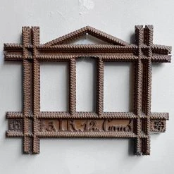 Vintage Antique Black Forest Carved Frame Pair