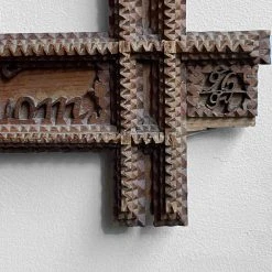 Vintage Antique Black Forest Carved Frame Pair