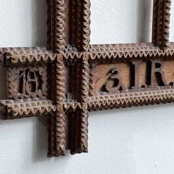 Vintage Antique Black Forest Carved Frame Pair