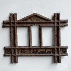 Vintage Antique Black Forest Carved Frame Pair