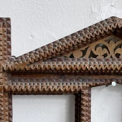 Vintage Antique Black Forest Carved Frame Pair