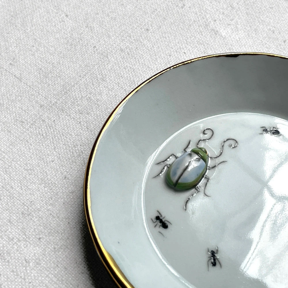 Botticelli Ceramics Dining & Tabletop Cracked Bug Plate (BC146) 4 Botticelli Ceramics Dining & Tabletop Cracked Bug Plate (BC146)