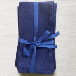 Dining & Tabletop Set Of 6 Busatti Napkin Set In Dark Blue
