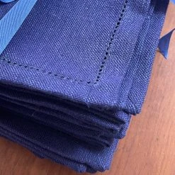 Dining & Tabletop Set Of 6 Busatti Napkin Set In Dark Blue