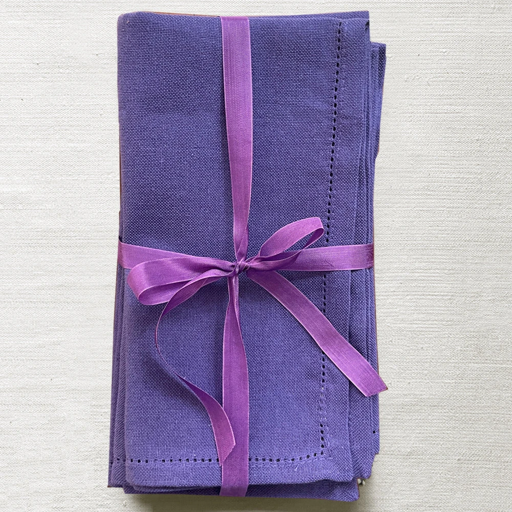 Set Of 6 Busatti Napkin Set In Dark Purple 3 Set Of 6 Busatti Napkin Set In Dark Purple