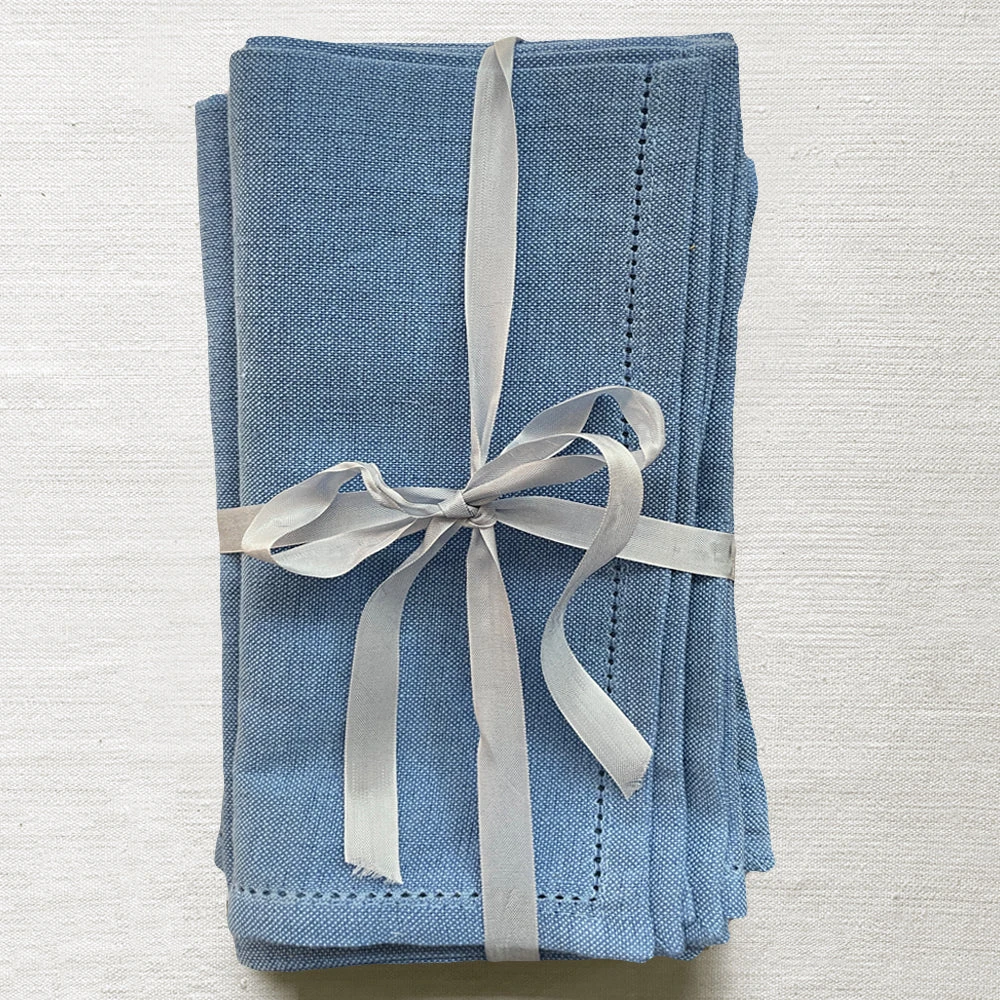 Set Of 6 Busatti Napkin Set In Celeste Blue 3 Set Of 6 Busatti Napkin Set In Celeste Blue